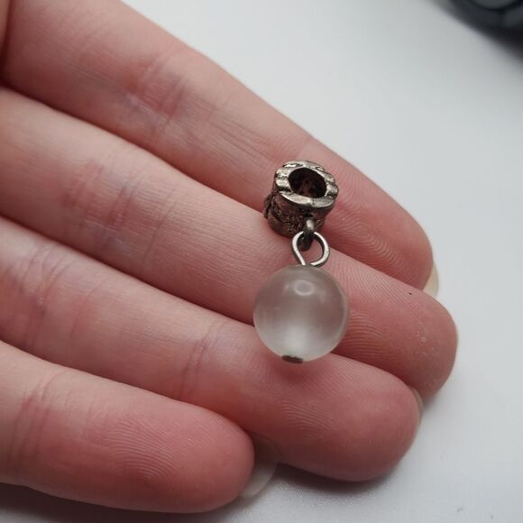 Clear Moonstone charm pendant - Picture 1 of 3
